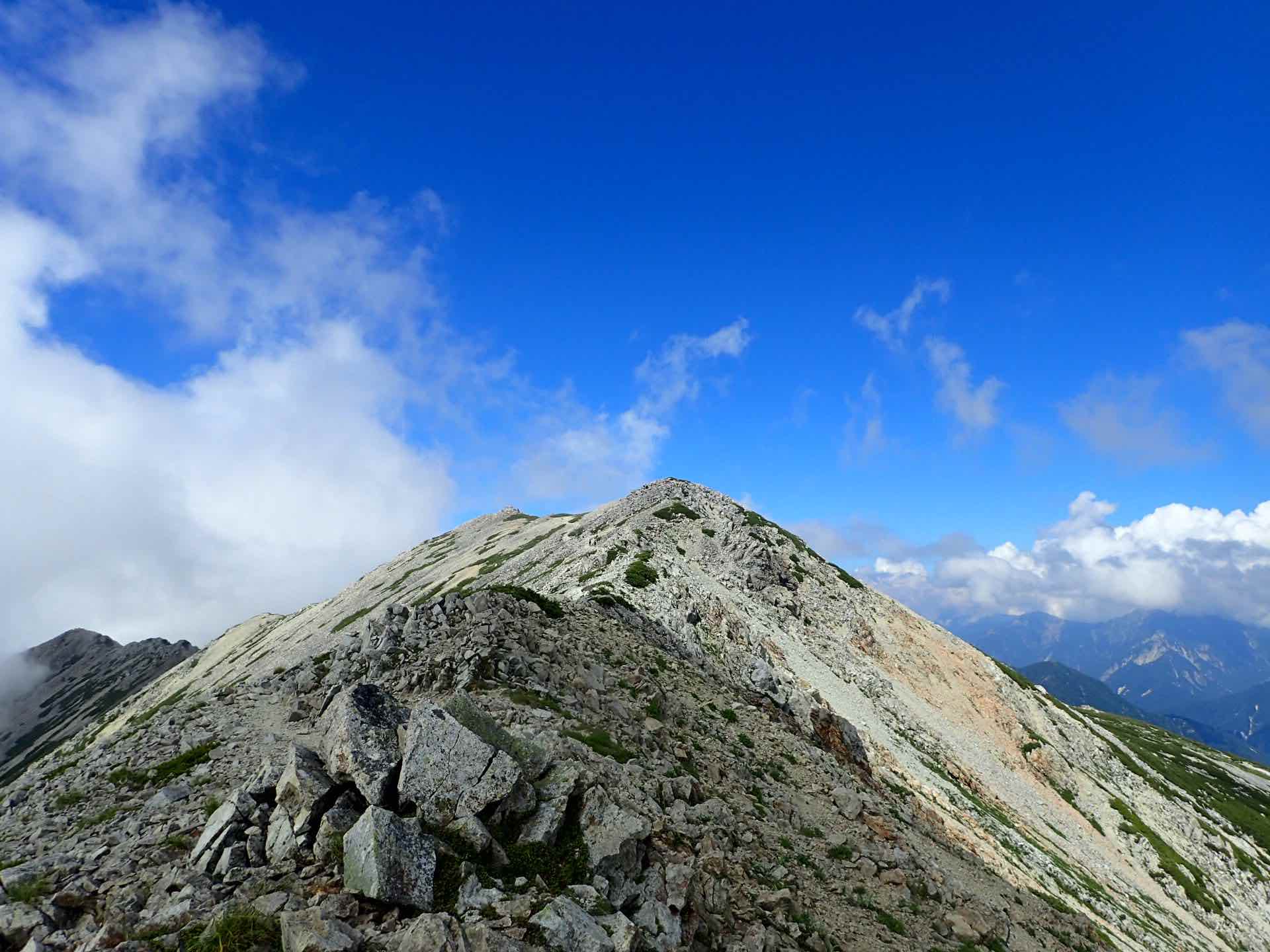 薬師岳　黒部を見下ろす花咲く雄大な山