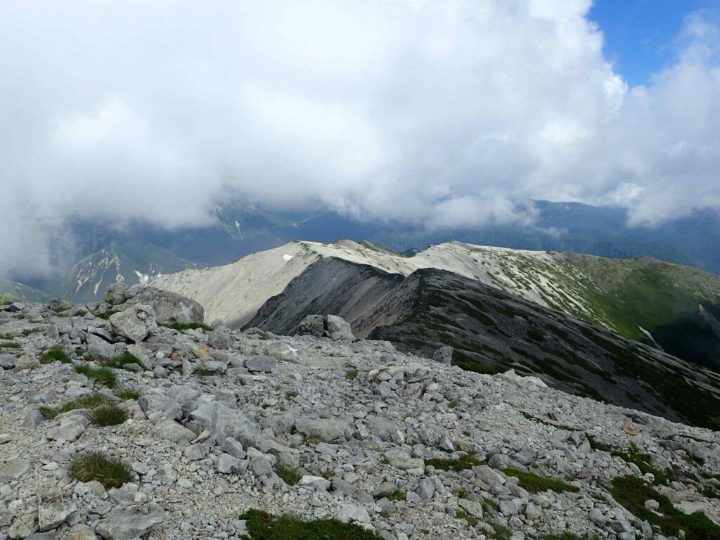 薬師岳東南尾根は「×」だらけ