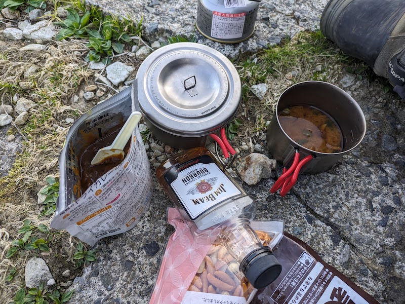 水も少ないので夕飯は簡単に