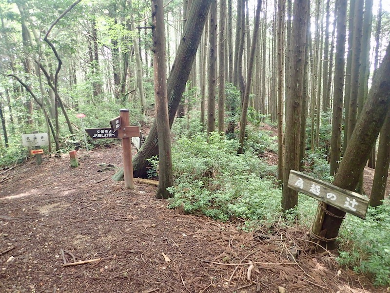 肩越の辻-縦走は右手の道へ-