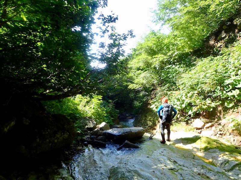鬼口沢に降り立った