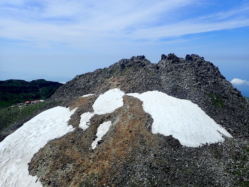 七高山から見る新山