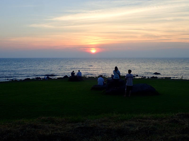 道の駅「象潟ねむの丘」の夕日