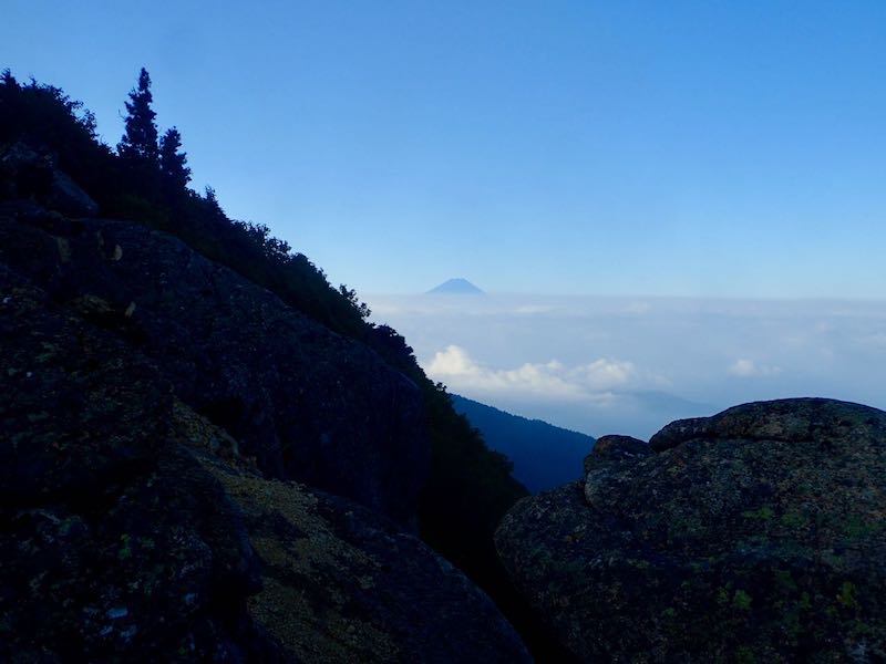 富士山が顔をのぞかせた
