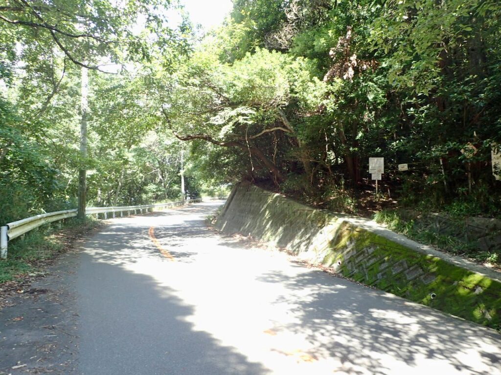 しばらく車道を歩く