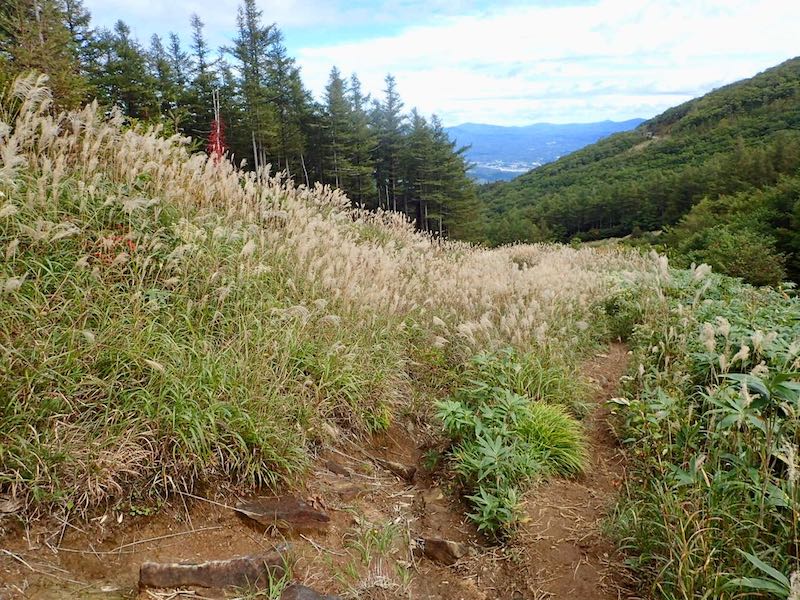 あだたらスキー場のゲレンデを下る