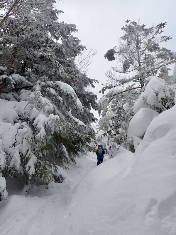 高見石へはラッセルとなった