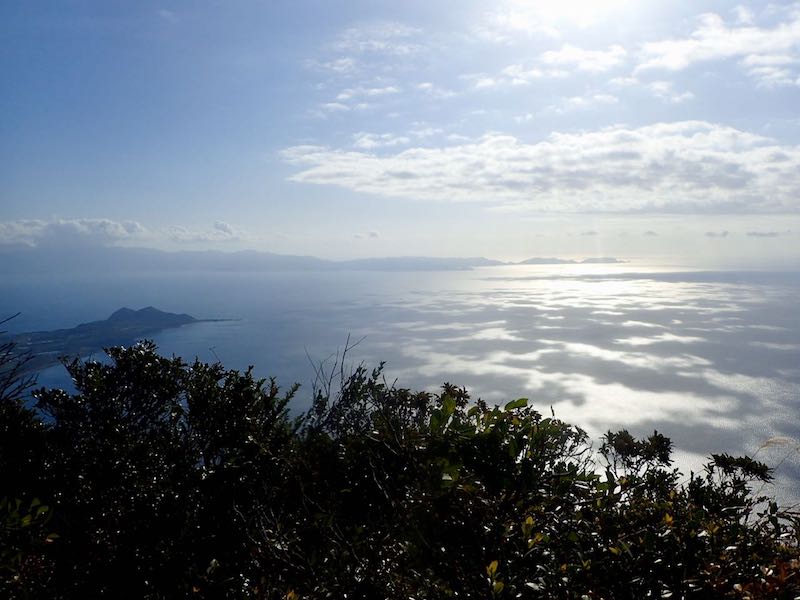 大隈半島の佐多岬がくっきり見えた