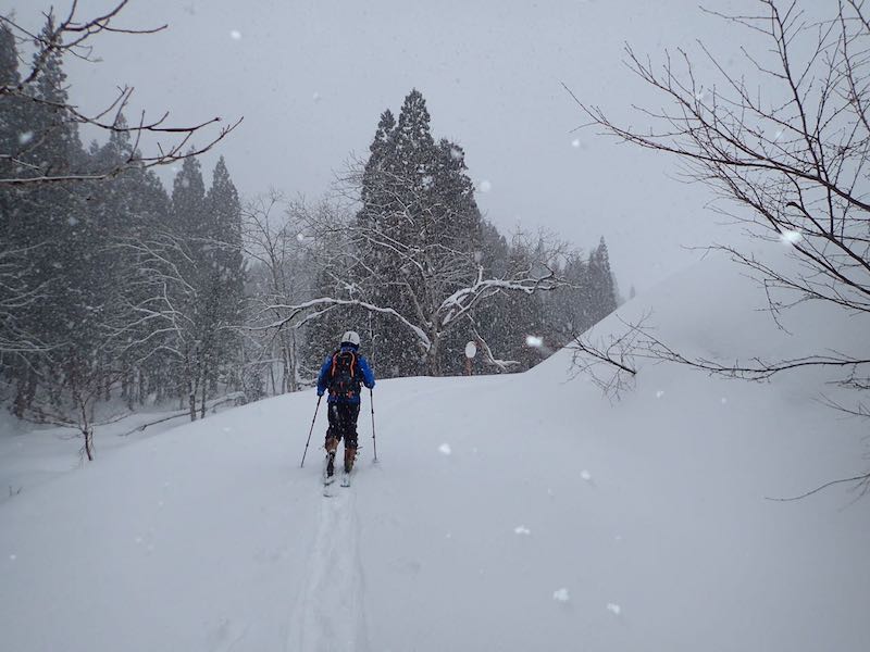 大粒の雪が降ったり不安定