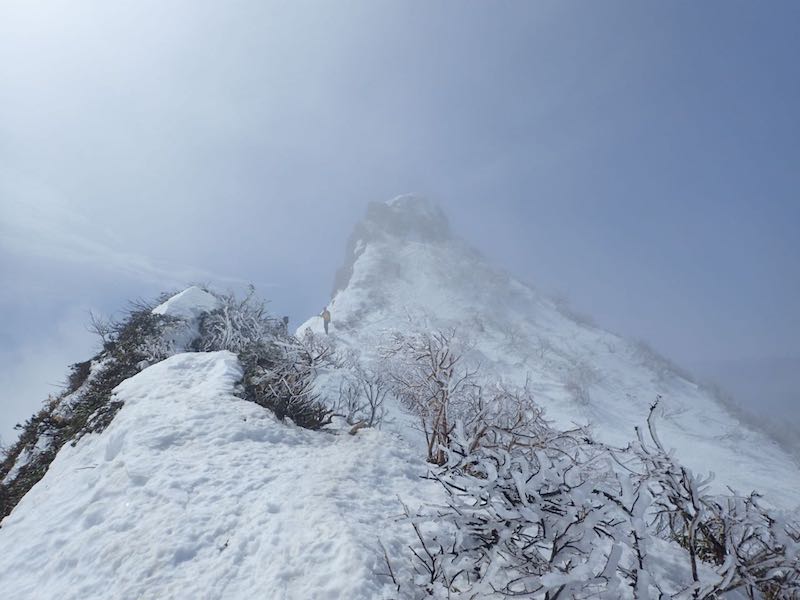 剣ヶ峰からの下りを振り返る
