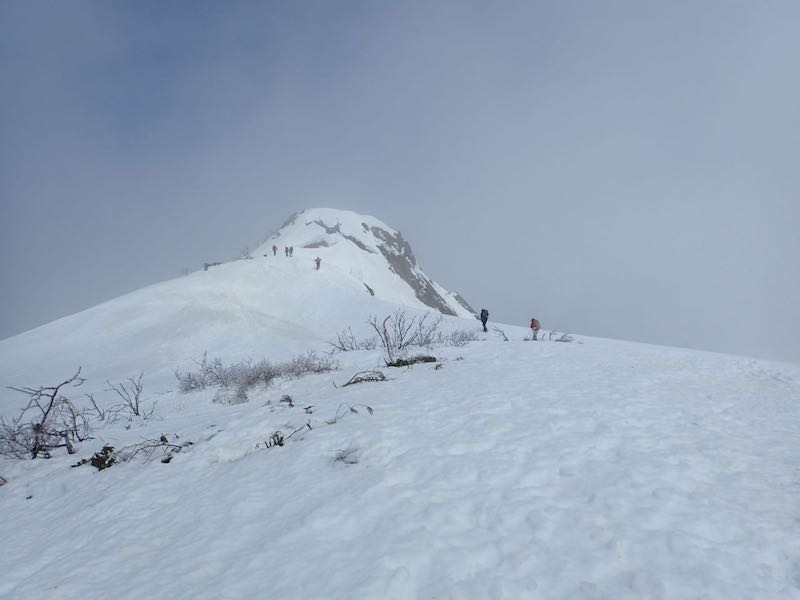 剣ヶ峰が見えた
