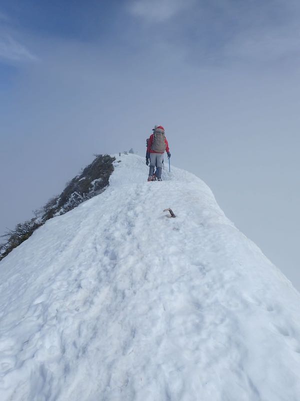 剣ヶ峰の稜線